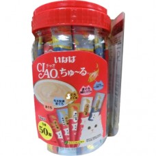 Ciao Chu ru Tuna with Added Vitamin and Green Tea Extract 14g x 50pcs (3 Tubs)